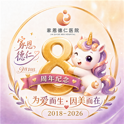 家恩德仁医院 8 周年纪念徽标